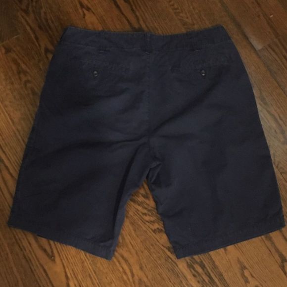 GAP Mens Flat Front Navy Blue Longer Length Chino Shorts Sz 34 - Picture 2 of 7